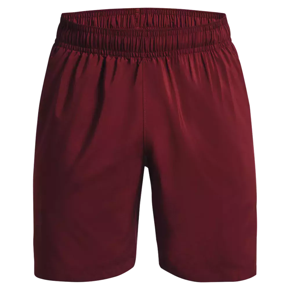 Et par enkle, mørkerøde shorts i let, glat stof med elastisk taljebånd. Shortsen har et rent, minimalistisk snit uden synlige mønstre eller logoer, og når cirka til midt på låret. Designet virker velegnet til både træning og afslappet hverdag, med fokus på komfort og bevægelsesfrihed. Farven er dyb vinrød, hvilket giver et stilrent og alsidigt udtryk.