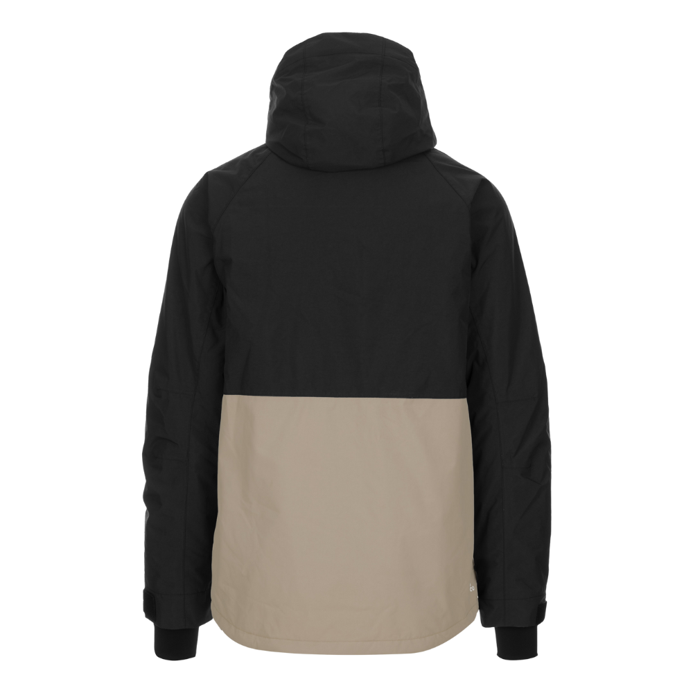 Denne moderne "2117 of Sweden Krasse" herreskijakke kombinerer stil med funktionalitet. Kontrasten mellem den dystre sorte og den bløde sandfarve tilføjer et stilfuldt touch, mens den robuste konstruktion sikrer varme og holdbarhed i skiløjperne. Jakken byder på en justerbar hætte, praktiske lynlåslommer og tilstrækkelig isolering til at holde kulden ude under vinteraktiviteter. Logoet på brystet understreger mærkets kvalitetsforpligtelse.