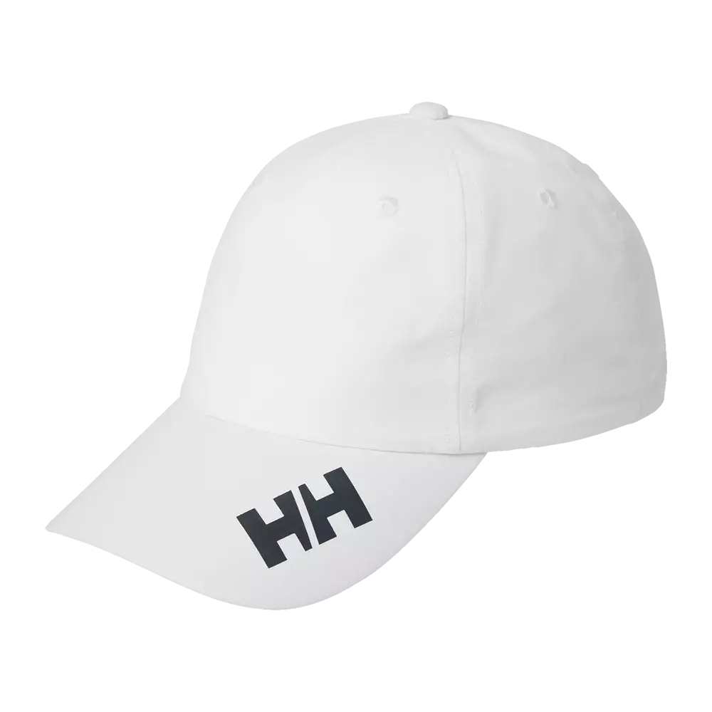 En enkel, hvid baseballkasket med buet skygge og seks synlige paneler. Kasketten har små ventilationshuller øverst og et diskret, sort "HH"-logo trykt på skyggen. Designet er minimalistisk og sporty, velegnet til hverdag og udendørsaktiviteter. Den neutrale farve og rene linjer gør den let at matche med forskellige outfits for et afslappet, moderne look.