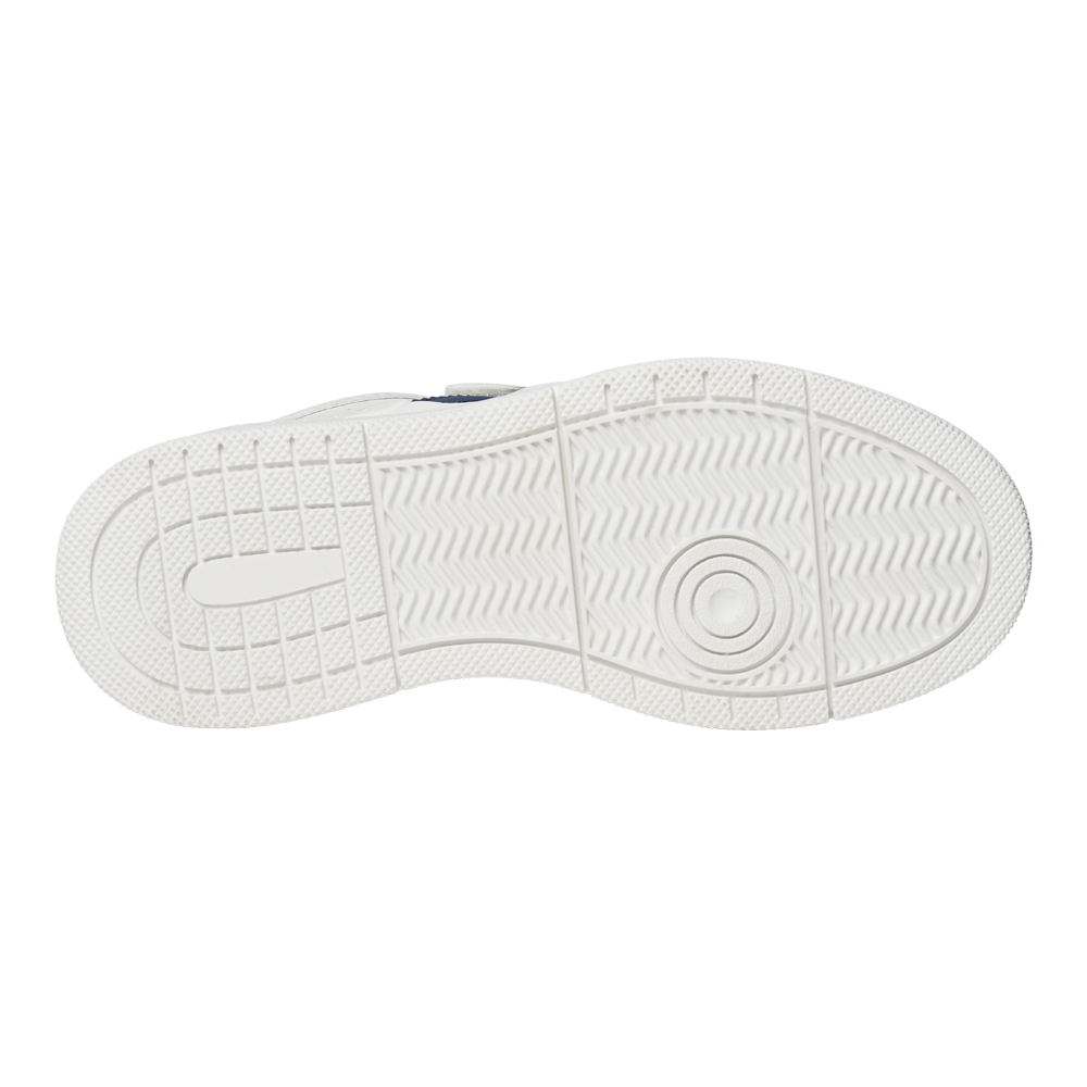 Nanok Scooby 25 Jr er en børne fritidssko, der kombinerer stil og praktisk funktionalitet. Disse lette og åndbare sko fremstår i hvid med blå detaljer, tilbyder nemme elastiksnørebånd og velcrolukning, ideelle til selvstændige børn. Den fleksible sål sikrer komfort under leg og hverdag, mens den stødabsorberende ydersål giver godt greb. Overdelen er forstærket med syntetisk materiale til øget holdbarhed. Et perfekt valg til aktive skoledage og fritidsaktiviteter.