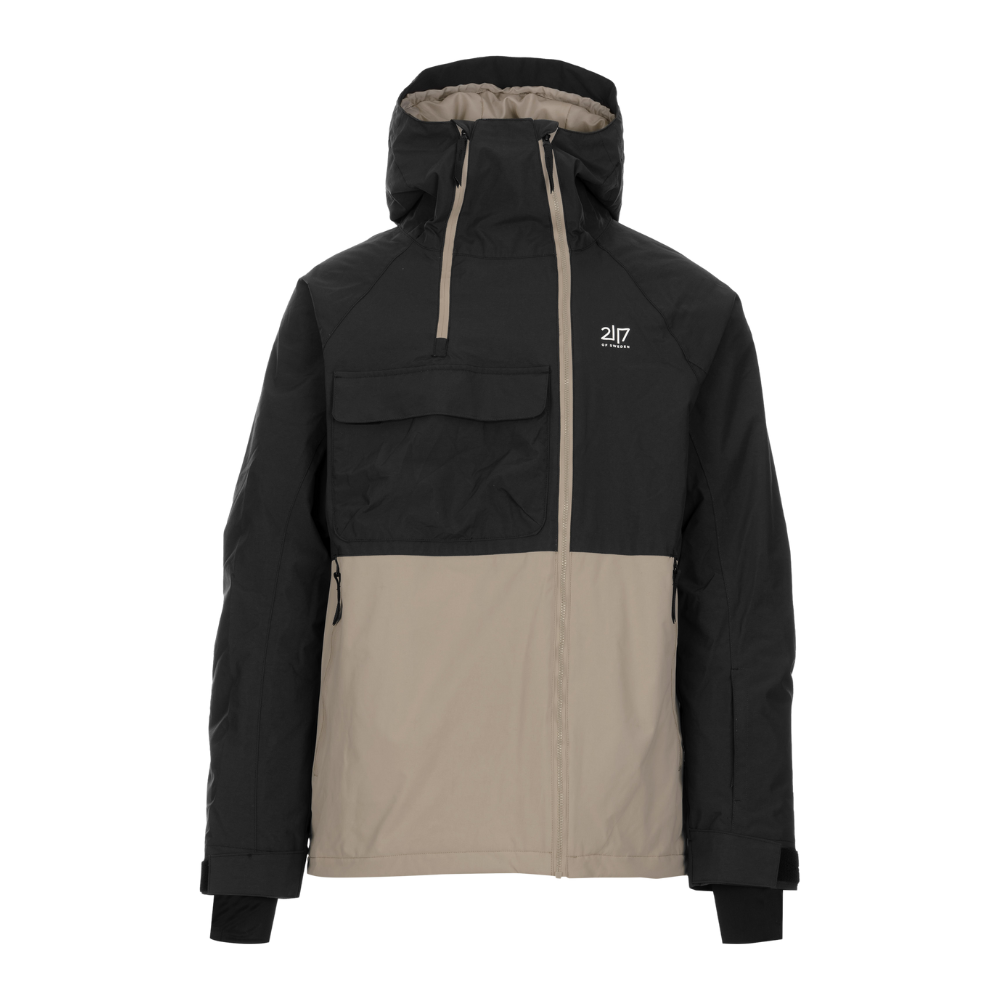 2117 of Sweden præsenterer Krasse Padded Skijakke til herrer, en højtydende jakke designet til kolde vinterdage på pisten. Jakken kombinerer funktionalitet og stil med sin tofarvede design i sort og beige. Udstyret med isolering og flere lommer sikrer den varme og praktisk opbevaring. Holdbar og vandafvisende materiale garanterer komfort og beskyttelse mod elementerne, ideel til skisportsentusiaster.