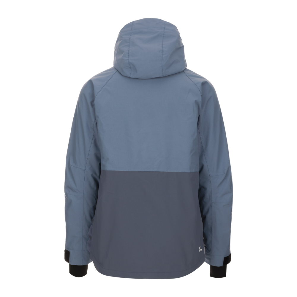 Herre skijakken fra 2117 of Sweden, model Krasse Padded, er designet i stilfulde blå og beige nuancer. Denne jakke er udstyret med en praktisk frontlomme og justerbare træksnore i hætten for optimal tilpasning. Jakken er ideel til skisport og andre vinteraktiviteter, hvor komfort og varme er essentielt. Den moderne farvekombination og det klare design gør den både funktionel og trendy på pisterne.