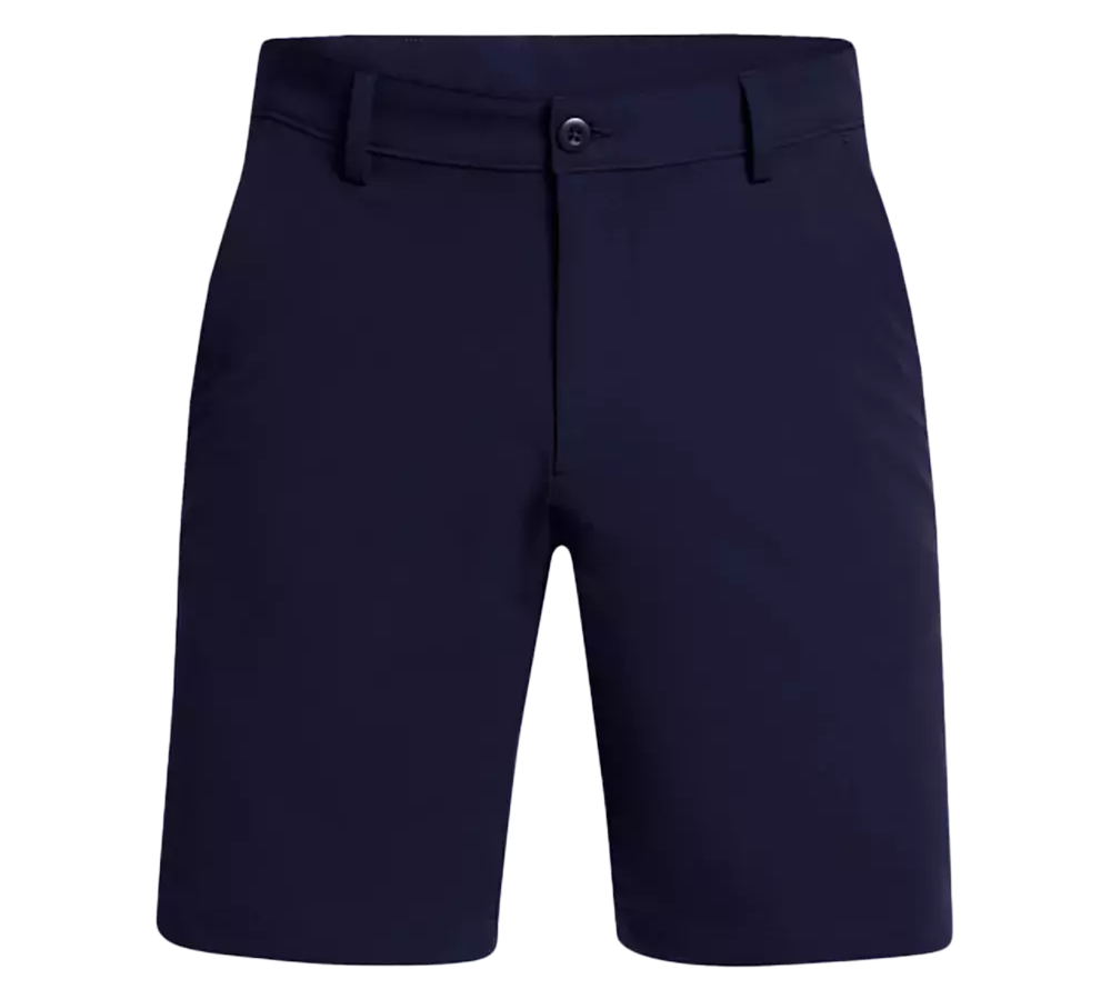 Et par mørkeblå, knælange shorts i et enkelt og tidløst design. Shortsene har en elegant talje med bæltestropper og en synlig frontknap, samt diskrete sidelommer. Det rene snit og den glatte overflade giver et poleret udtryk, der fungerer både til smart-casual og afslappede hverdagslooks. En alsidig basisartikel, som nemt kan styles op eller ned alt efter anledning.
