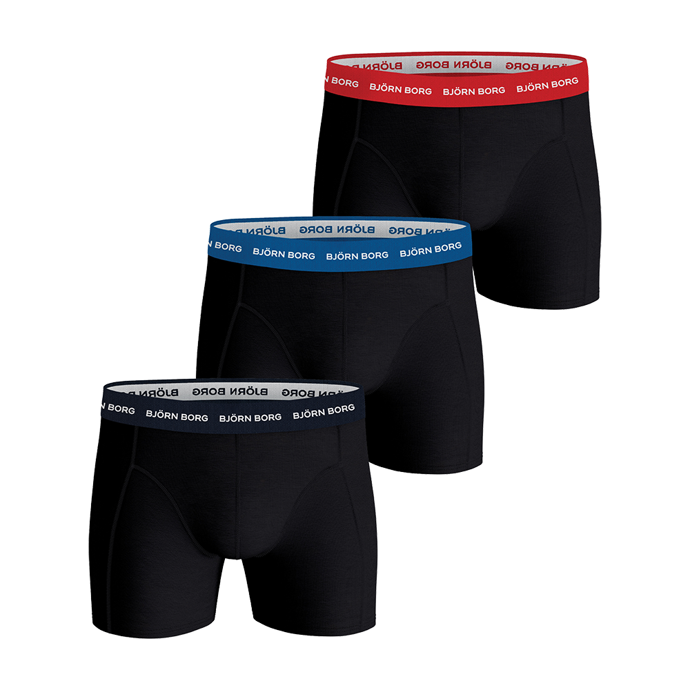 Björn Borg 3-Pack Cotton Stretch Boxer - Herren Unterhosen