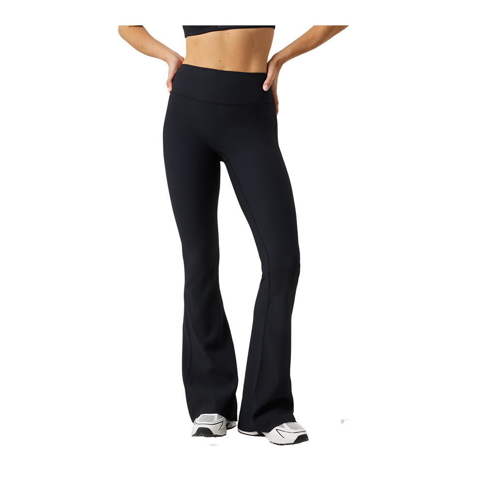Björn Borg W Studio gerippte Flare-Leggings - Damen-Leggings