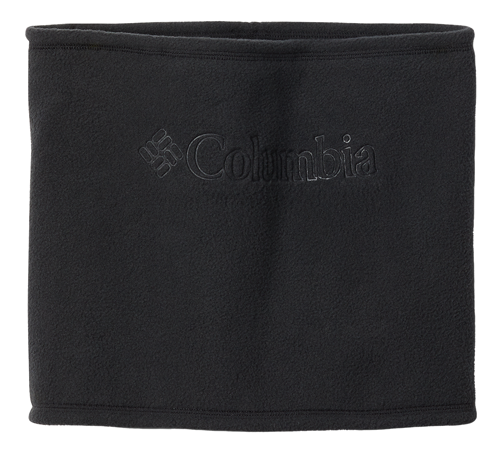 Sort halsedisse i blød fleece med diskret indpræget Columbia-logo foran. Den enkle cylinderform passer tæt omkring halsen for at holde på varmen og beskytte mod vind og kulde under udendørs aktiviteter. Syningerne er rene og elastiske i kanten, hvilket sikrer komfort og god pasform. Et praktisk og stilrent supplement til vinter- og friluftsgarderoben, nem at pakke og vedligeholde.