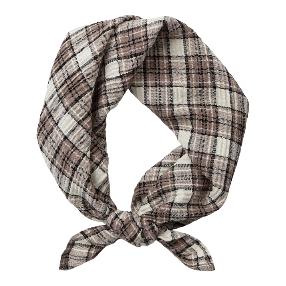 Fabrin Checked Crepe Scarf 26, W. - Dame Halstørklæde