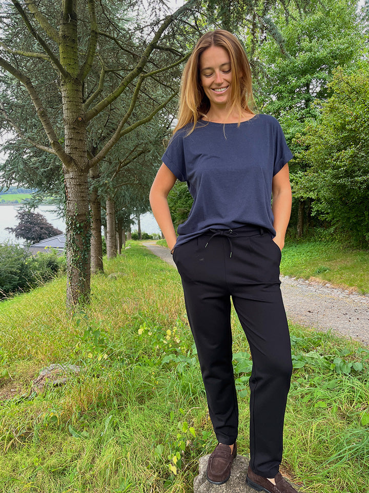 Fabrin Bamboo Loose Fit Tee 26, W. - Dame T-Shirt