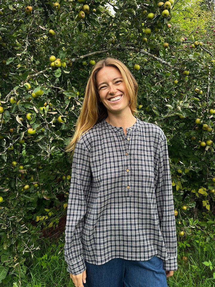 Fabrin Copenhagen Checked Crepe Shirt 25, W. - Dame Skjorte