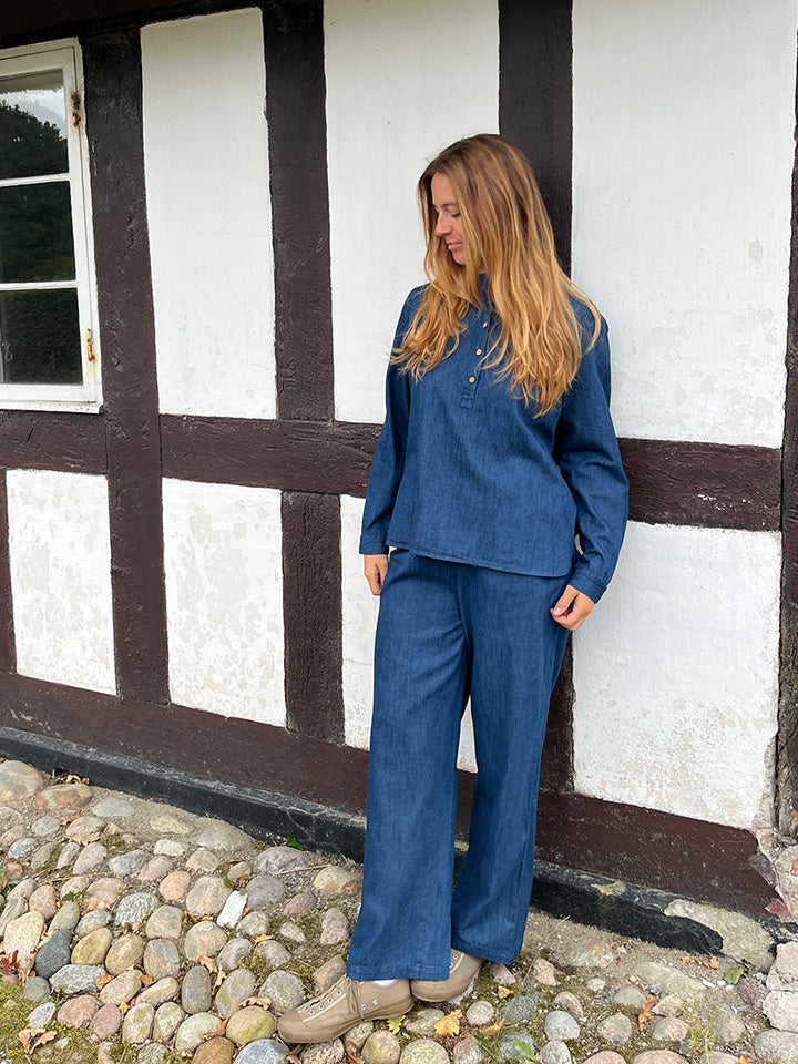 Fabrin Copenhagen Denim Blouse 25, W. - Damen Bluse