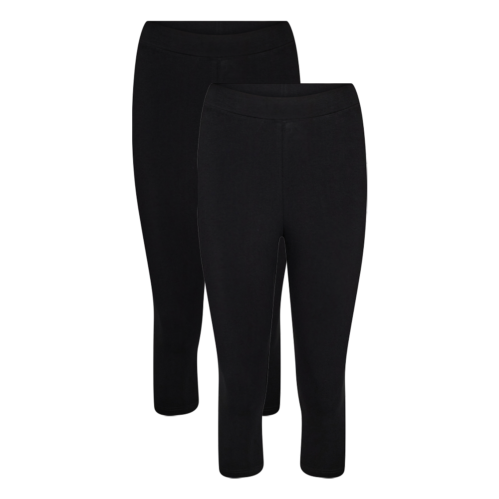 Fabrin Ladies Capri Leggings 2 Pack, W - Dame Tights