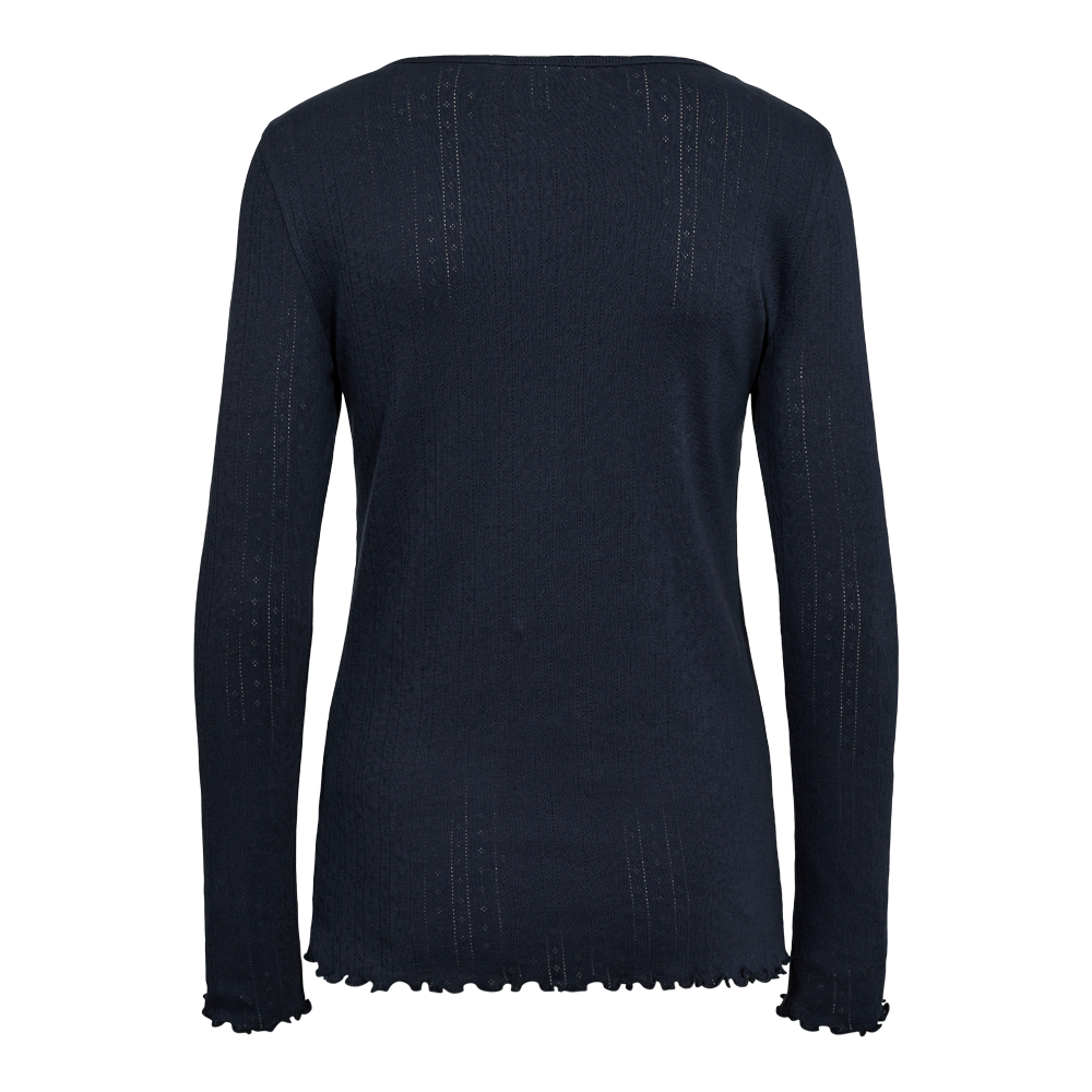 Pointelle L/S Tee 24, W. - Dame Langærmede T-Shirt