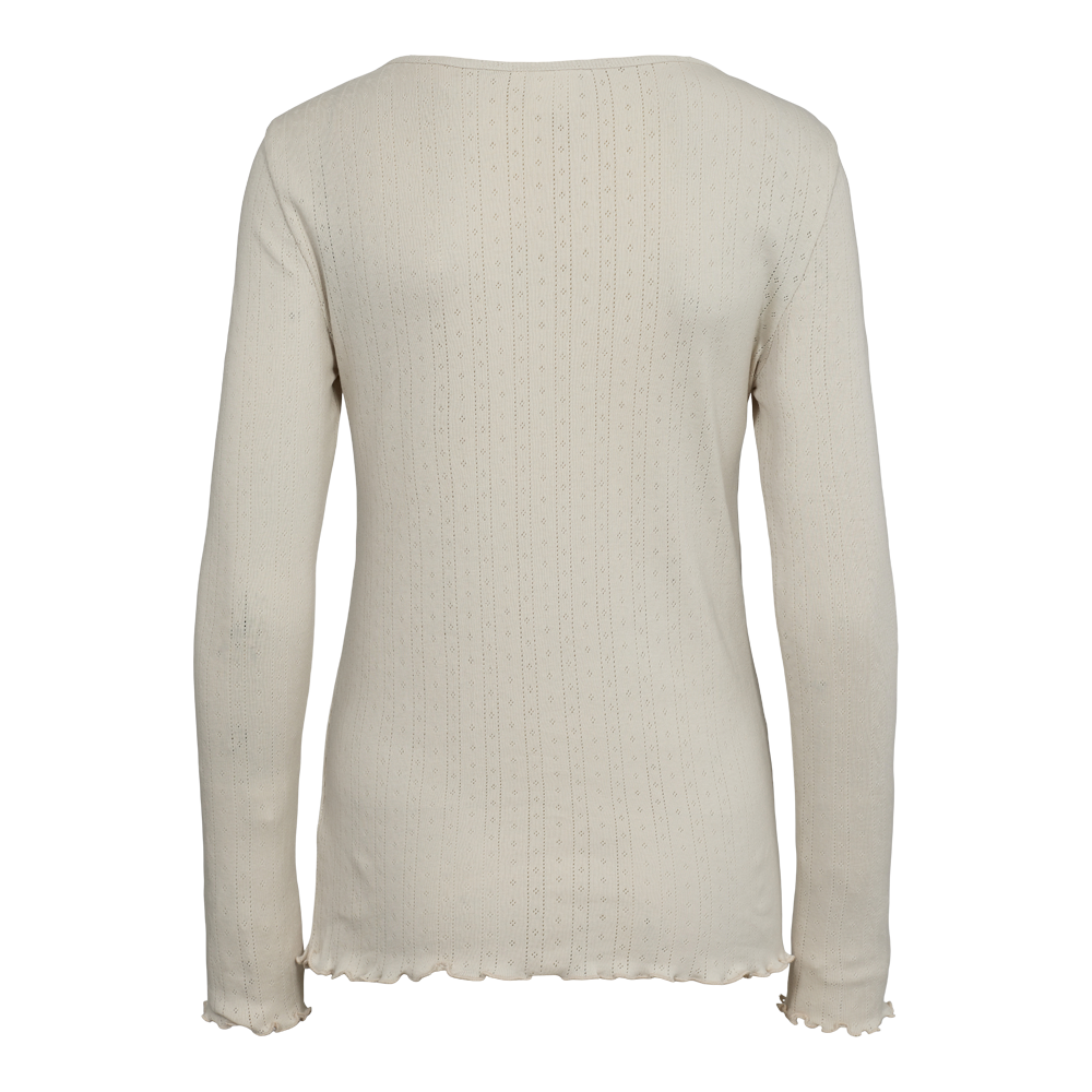 Pointelle L/S Tee 24, W. - Dame Langærmede T-Shirt