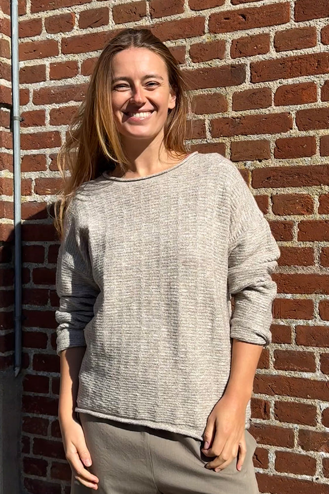 Fabrin Pullover Melange 26, W. - Dame Striktrøje