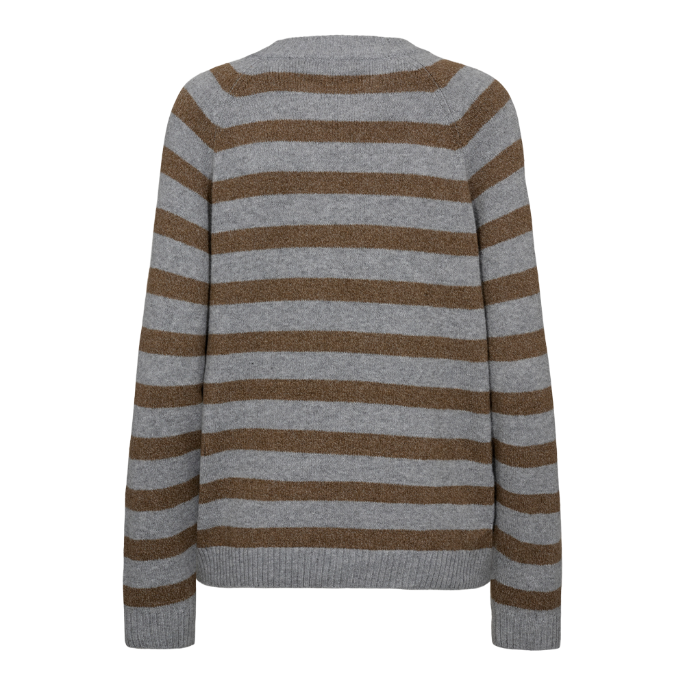Fabrin Copenhagen Pullover Rib Neck Stripe 25, W - Dame Striktrøje