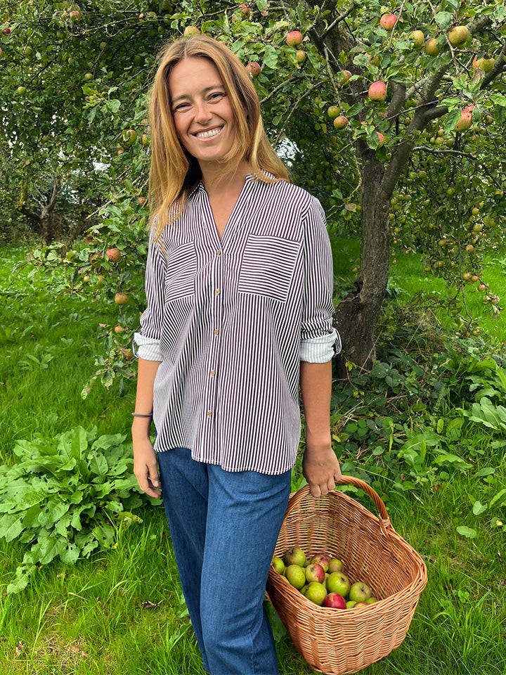 Fabrin Copenhagen Shirt Stripe AOP 25, W. - Dame Skjorte