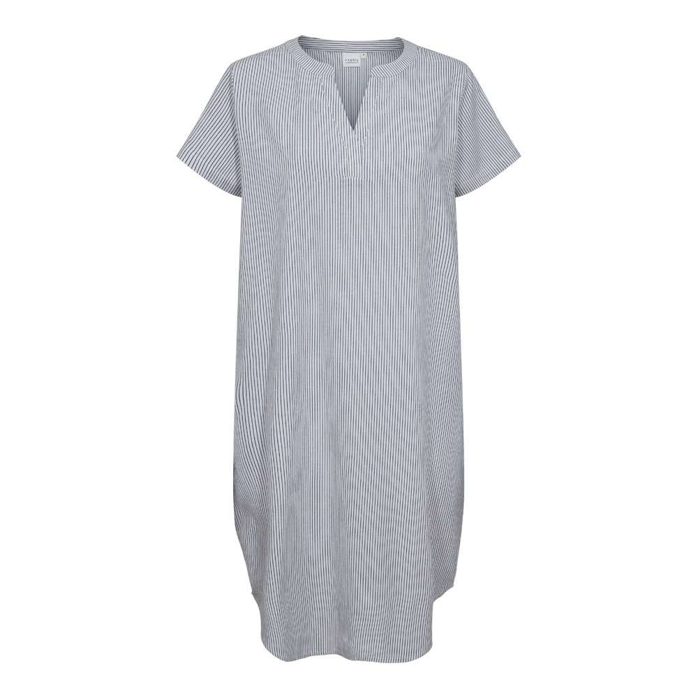 Fabrin Copenhagen Stripe Dress V-Neck 25, W. - Dame Kjole