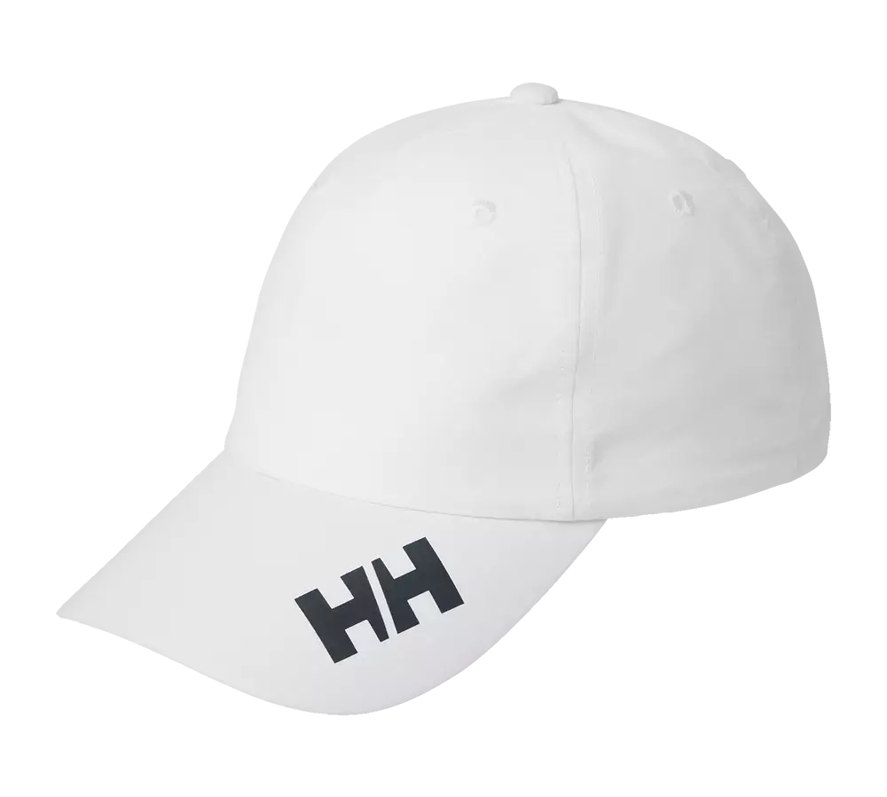 En enkel, hvid baseballkasket med buet skygge og seks synlige paneler. Kasketten har små ventilationshuller øverst og et diskret, sort "HH"-logo trykt på skyggen. Designet er minimalistisk og sporty, velegnet til hverdag og udendørsaktiviteter. Den neutrale farve og rene linjer gør den let at matche med forskellige outfits for et afslappet, moderne look.
