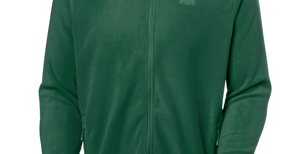 En mørkegrøn fleecejakke med hel lynlås hele vejen op og høj krave, der beskytter mod kulde. Jakken har lange ærmer, rene syninger og to sidelommer med lynlås for opbevaring. Materialet ser blødt og varmeisolerende ud, ideel til friluftsliv eller lag-på-lag i hverdagen. Stilren, funktionel og komfortabel jakke med diskret logo på brystet.