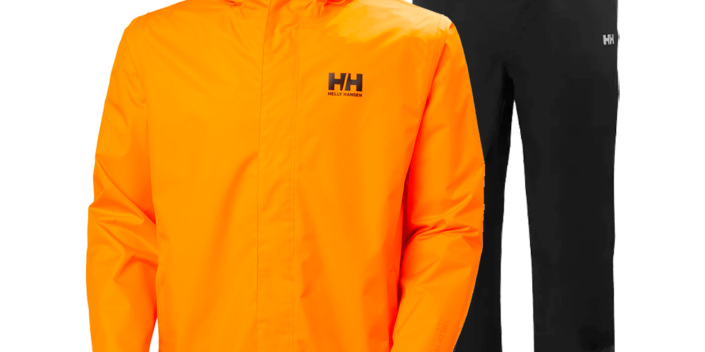 Det fremviste Helly Hansen Seven J Rain Set til herrer består af en strålende orange regnjakke og sorte regnbukser. Beklædningsdelene er designet til at modstå vådt vejr med Helly Tech®-membranen for optimal vandtæthed og åndbarhed. Jakken er detaljeret med en slidstærk YKK-lynlås og justerbare elementer for en perfekt pasform. Dette funktionelle sæt er ideelt til udendørs aktiviteter, hvor komfort og tørhed er nødvendige.