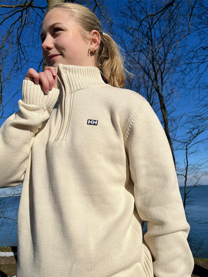 Helly Hansen Smoegen 1/2 Kvit Sweat - Voksen Striktrøje