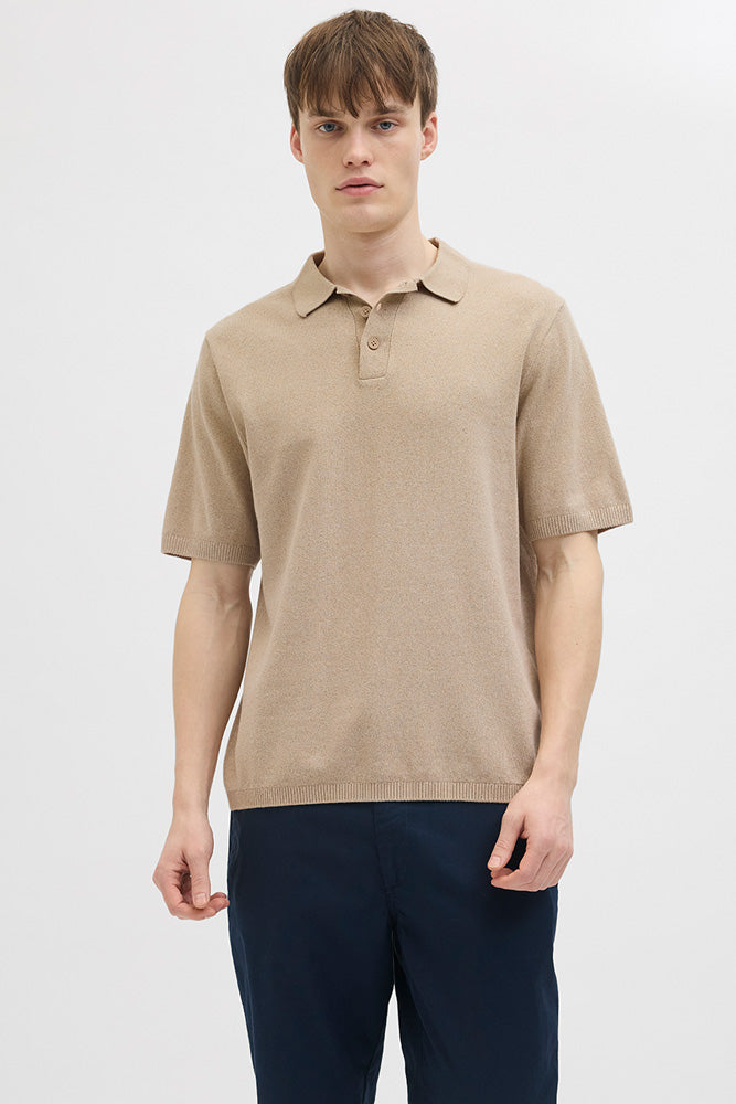 JJ Rebel Callum Knit Polo - Herre Polo T-Shirt