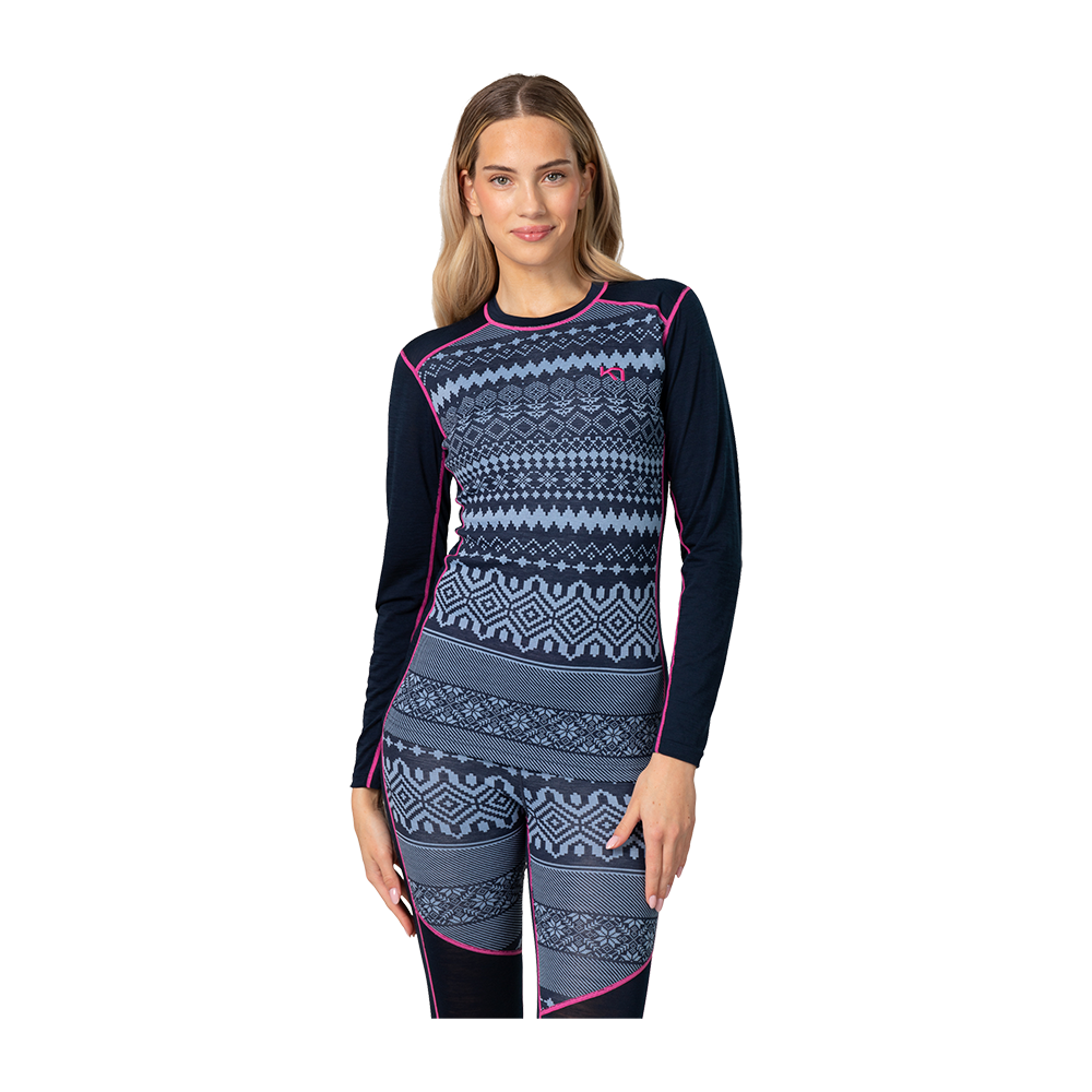 Kari Traa Live Long Sleeve 50% Wool - Dame Skiundertøj (Overdel)