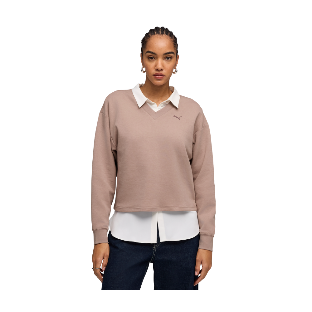 Puma W Elevated Crew Sweat - Dame Sweatshirt