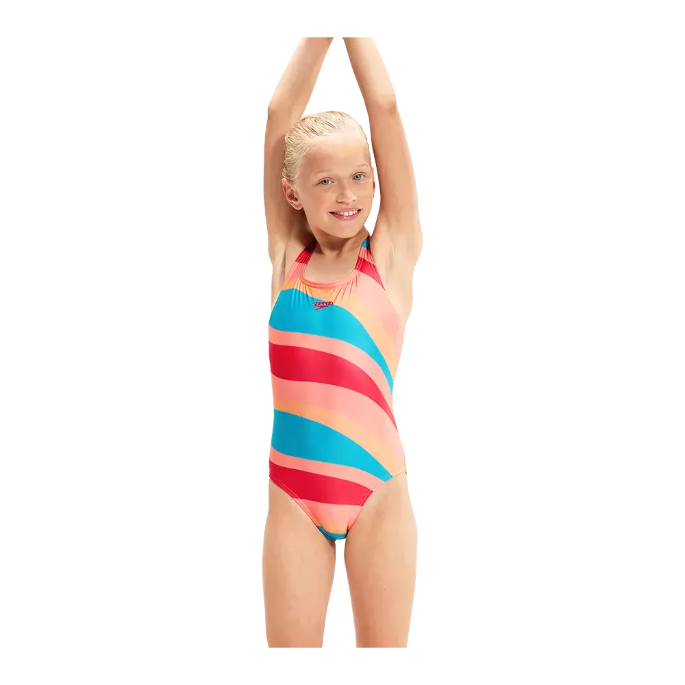 Speedo Jr Allover Medalist - Pige Badedragt