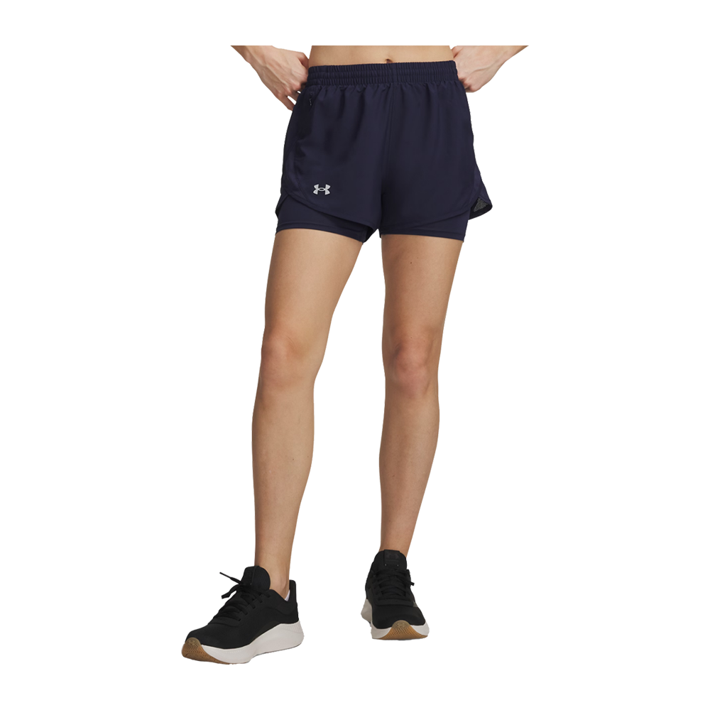 Under Armour W 2-in-1 Fly By Shorts - Dame Løbeshorts