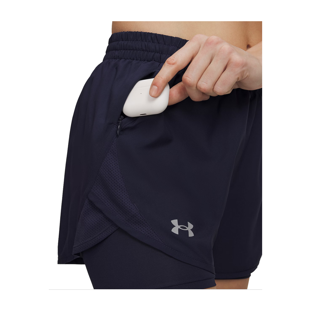 Under Armour W 2-in-1 Fly By Shorts - Dame Løbeshorts