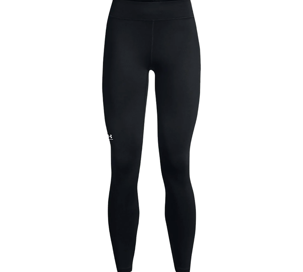 Sorte træningsleggings med høj talje og tætsiddende pasform. Fremstillet i glat, elastisk materiale der sikrer god bevægelsesfrihed og svedtransport under intense træningspas. Diskret logo på låret giver et sporty touch. Enkel og tidløs stil, der fungerer både til løb, yoga eller hverdagsbrug under en lang jakke eller oversized t-shirt. Og yder ekstra komfort.