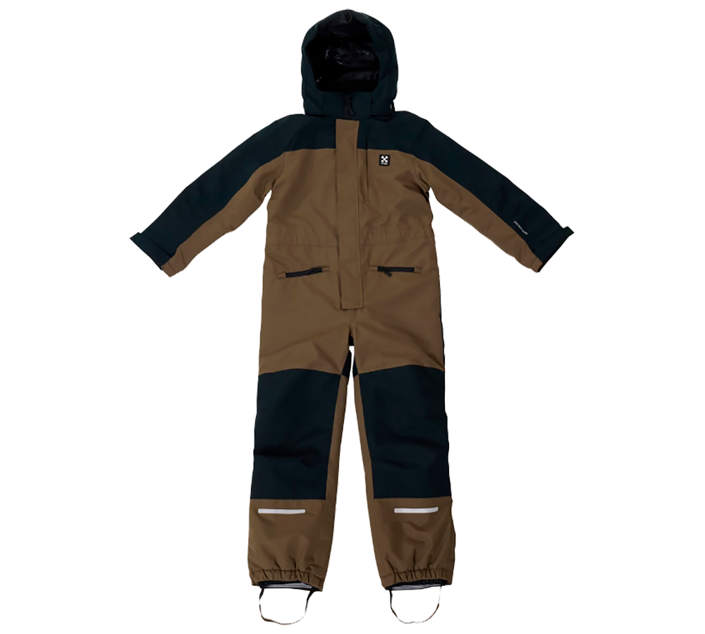 X-TRAILs Cortina Overall Jr er en ideel flyverdragt til børn, designet til både holdbarhed og komfort i det kolde vejr. Dragten præsenterer sig i en stilfuld tofarvet kombination af sort og en mørk sandfarve, med synlige refleksdetaljer for øget sikkerhed. Praktiske elementer inkluderer lynlåse ved ankler og bryst, tilpasningsmuligheder ved ærmer og et robust hætte design. Den perfekte ledsager til vinterens eventyr!